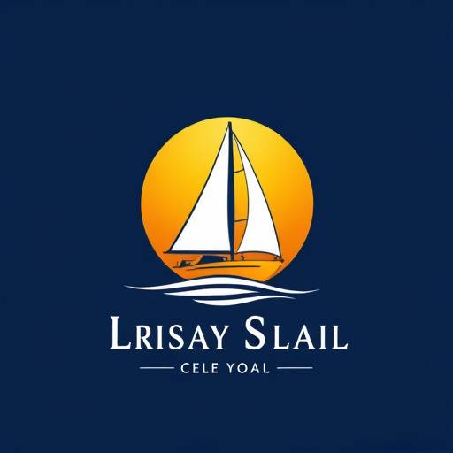 Logo de Sol y Vela Luxury Travel, un sol dorado y una vela blanca sobre un fondo azul marino.