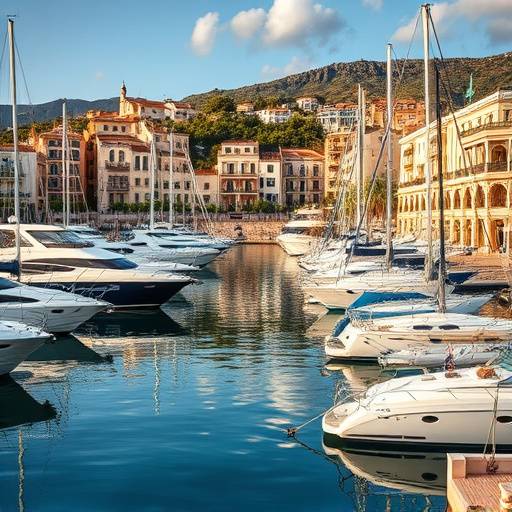 Puerto Portals, un puerto deportivo de lujo en Mallorca, con yates y tiendas de dise&ntilde;o