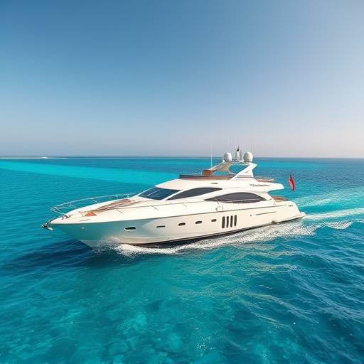 Yate de lujo navegando en aguas turquesas de Mallorca